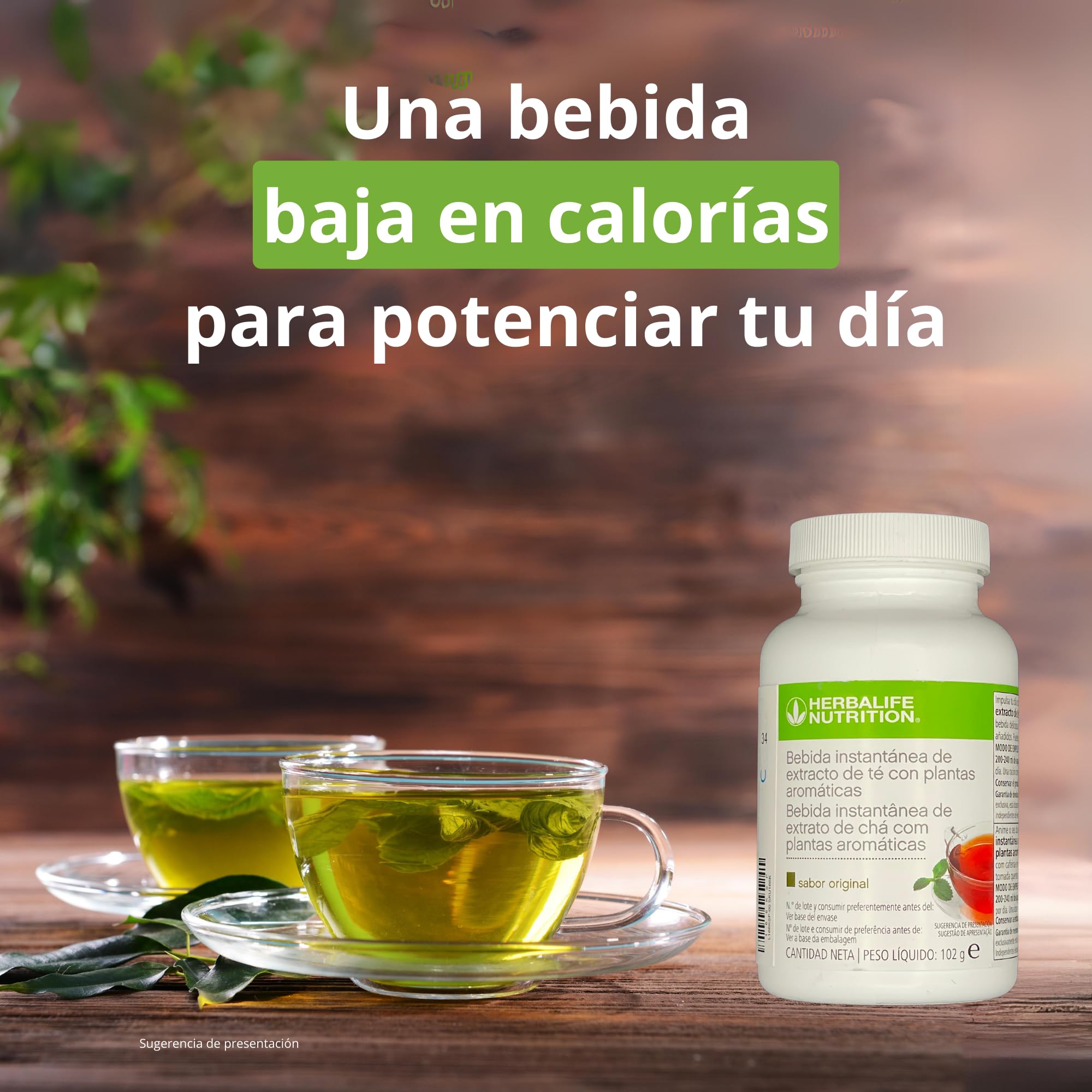 Te Quemagrasa con Hierbas Aromáticas Bebida Instantánea Baja en Calorías (Original, 102g)