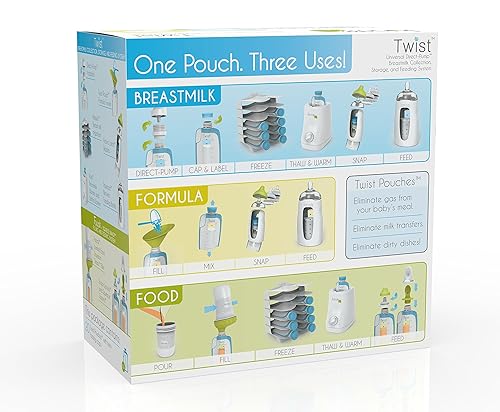 Miniatura 8 de Bolsas de almacenamiento de leche materna directo de la bomba con tapa a rosca Twist Pouches incluye tapas