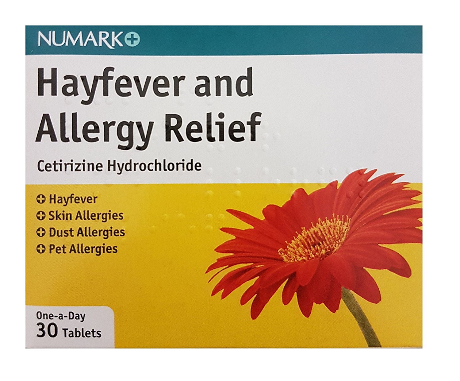 Numark Hayfever and Allery Relief Cetirizine Hydrochloride 10mg 30 Tablets