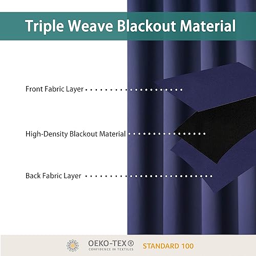 Miniatura 10 de Bonzer - Cortinas blackout para separación de ambientes, anchas, privacidad total, para habitación compartida, 5.8pies de ancho x 7pies de alto,