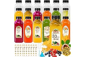 16OZ Plastic Juice Bottles with Caps: Your Perfect Beverage Storage Solution