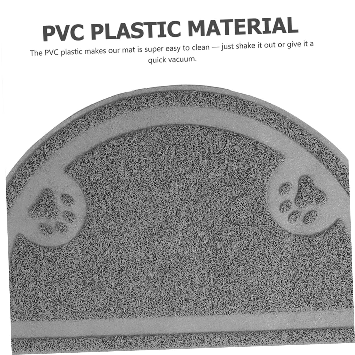 Toddmomy 2 Stück Katzenstreumatte Teilig PVC Rutschfest Große Katzenklo Unterlage für Verschiedene Katzentoiletten Verhindert Streuverschmutzung mit Halbrunden Ecken
