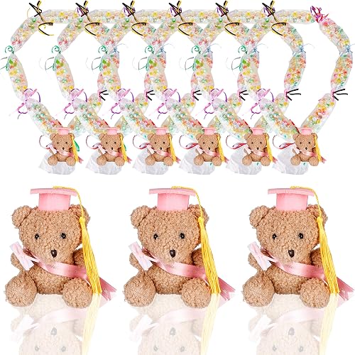 Mikasee 22 Pcs Graduation Candy Lei Making Kit 6 Graduation Lei Bags 6 Mini Grad