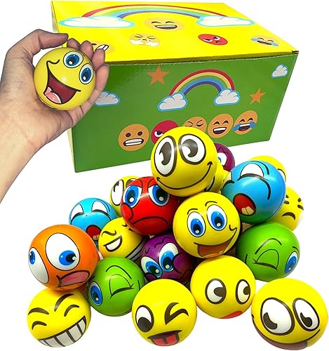 Miniatura 1 de Paquete de 24 bolas antiestrés para recuerdos de fiesta de niños, juguetes sensoriales esponjosos para niños y adultos con autismo, TDA, TDAH -