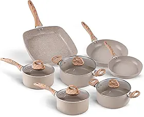 Brinox, Jogo de Panelas 7 peças Smart Plus Areia indução Brinox