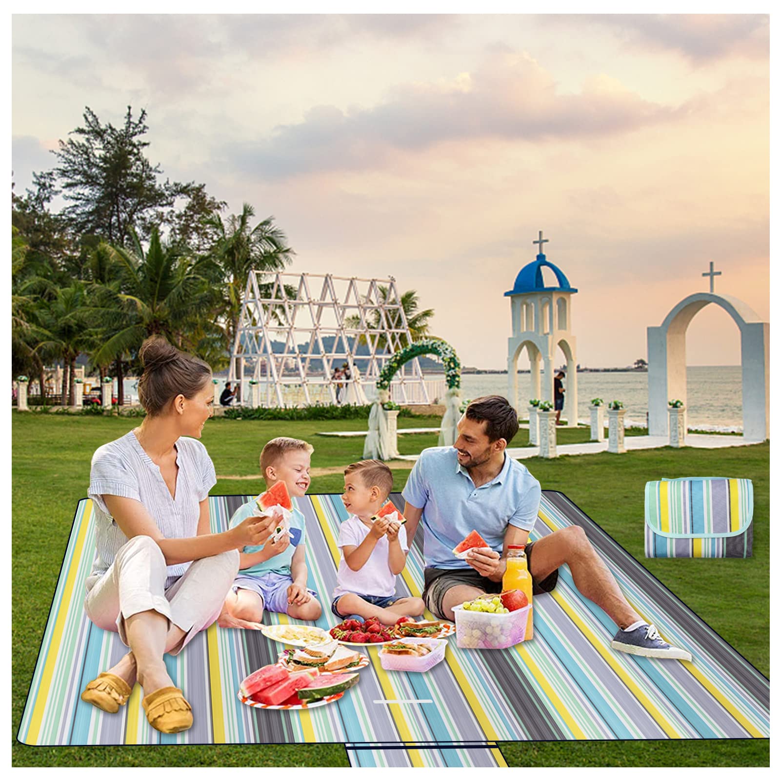 See full amazon price history chart for YEEPSYS Outdoor Picnic Mat Beach Blanket Foldable Portable Camping Blanket for Outdoor Lawn, Beach, Hiking, Park Grass, Travel, Camping, RVing, Outings (Blue Stripes,57x 79) YEEPSYS Outdoor Picnic Mat Beach Blanket Foldable Portable Camping Blanket for Outdoor Lawn, Beach, Hiking, Park Grass, Travel, Camping, RVing, Outings (Blue Stripes,57x 79) (B0965F8MFM) Amazon Price History, Amazon Price Tracker