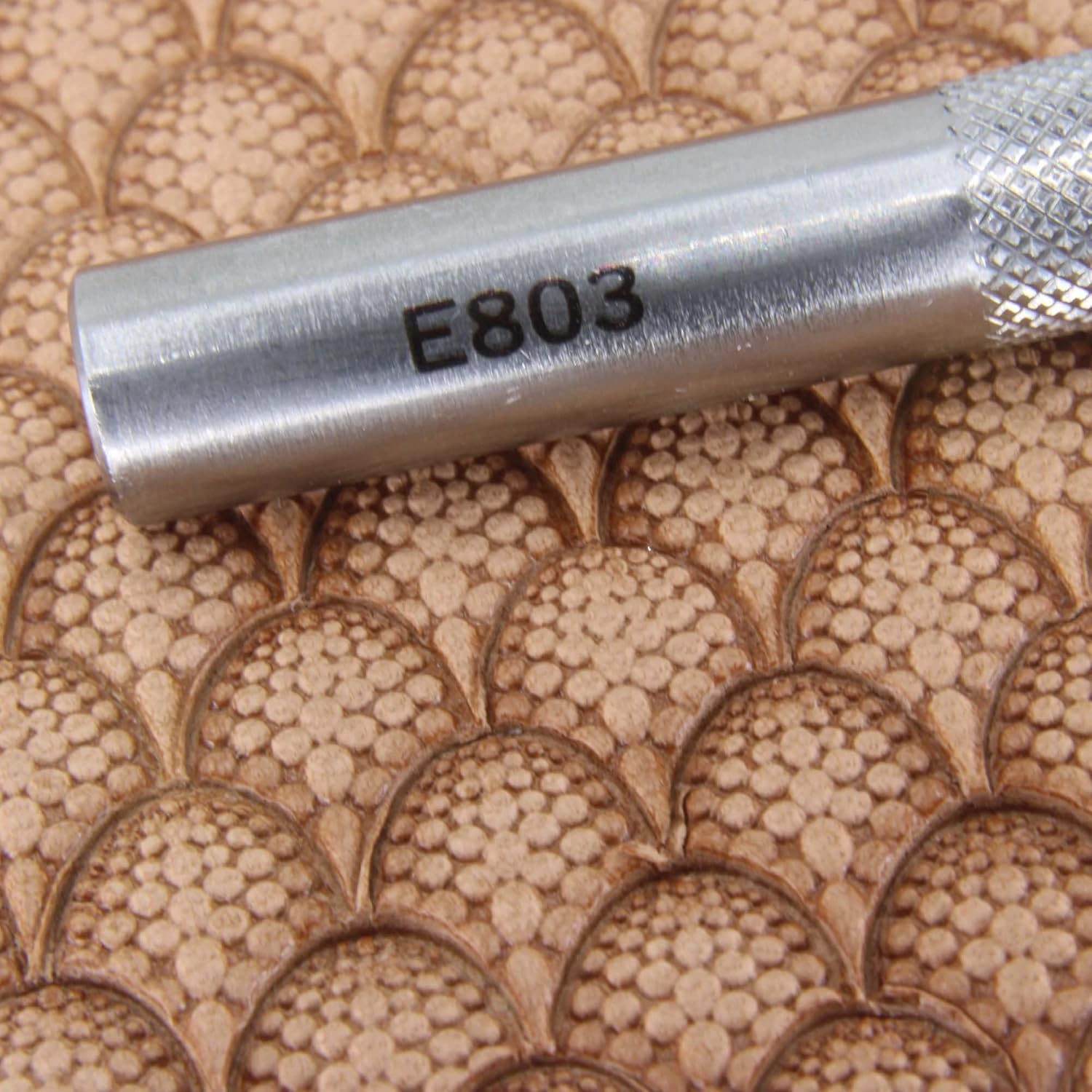 Pro Leather Carvers Textured Dragon Scale Geometric Leather Stamp, Stainless Steel Leather Stamping Tool, Zhong Jiang