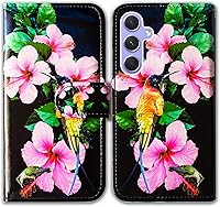 Vista 24 de Funda para Galaxy A54, flor de ciruelo de cuero con tapa para teléfono con ranura para tarjeta, soporte para Samsung Galaxy A54 5G
