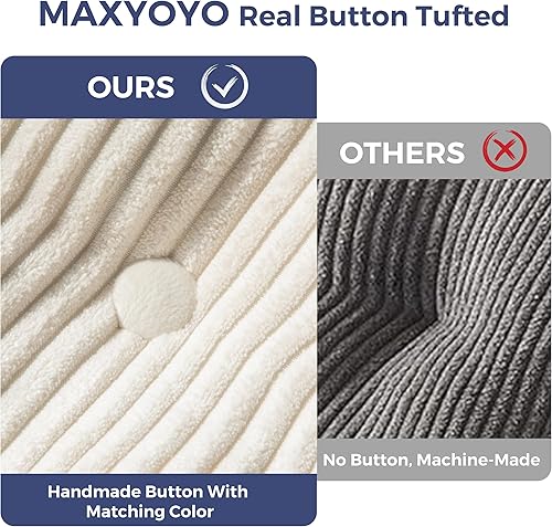 Vista 4 de MAXYOYO Sofá cama tipo sillón, convertible, plegable y portátil, con almohada y colchón plegable con soporte para la espalda, cómodo, al piso