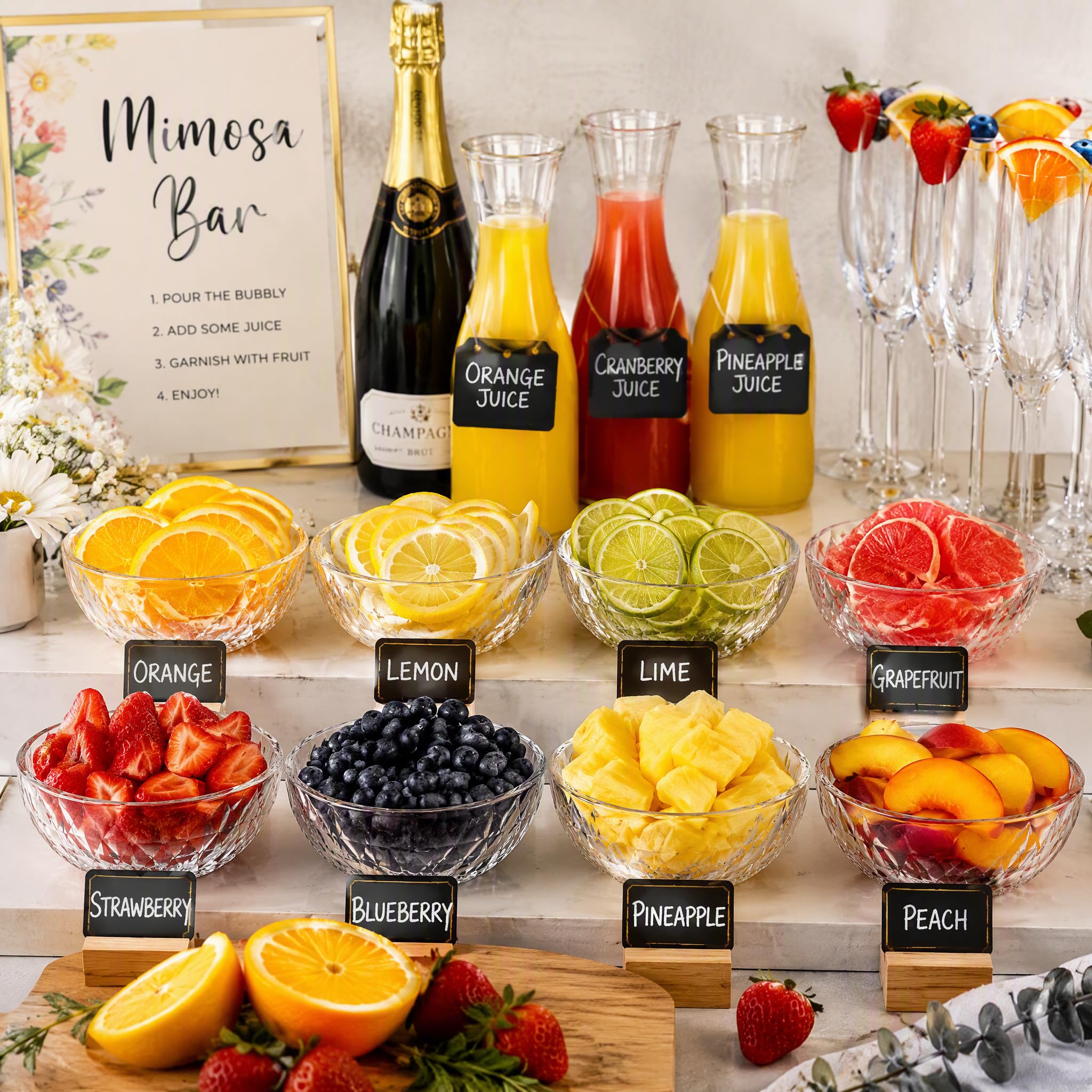 Jucoan 12 sztuk mini szklanych misek o pojemności 300 ml, 11 cm, szklane miski do przygotowywania sałatek do owoców, płatków śniadaniowych, cukierków, jogurtów, 12 szt