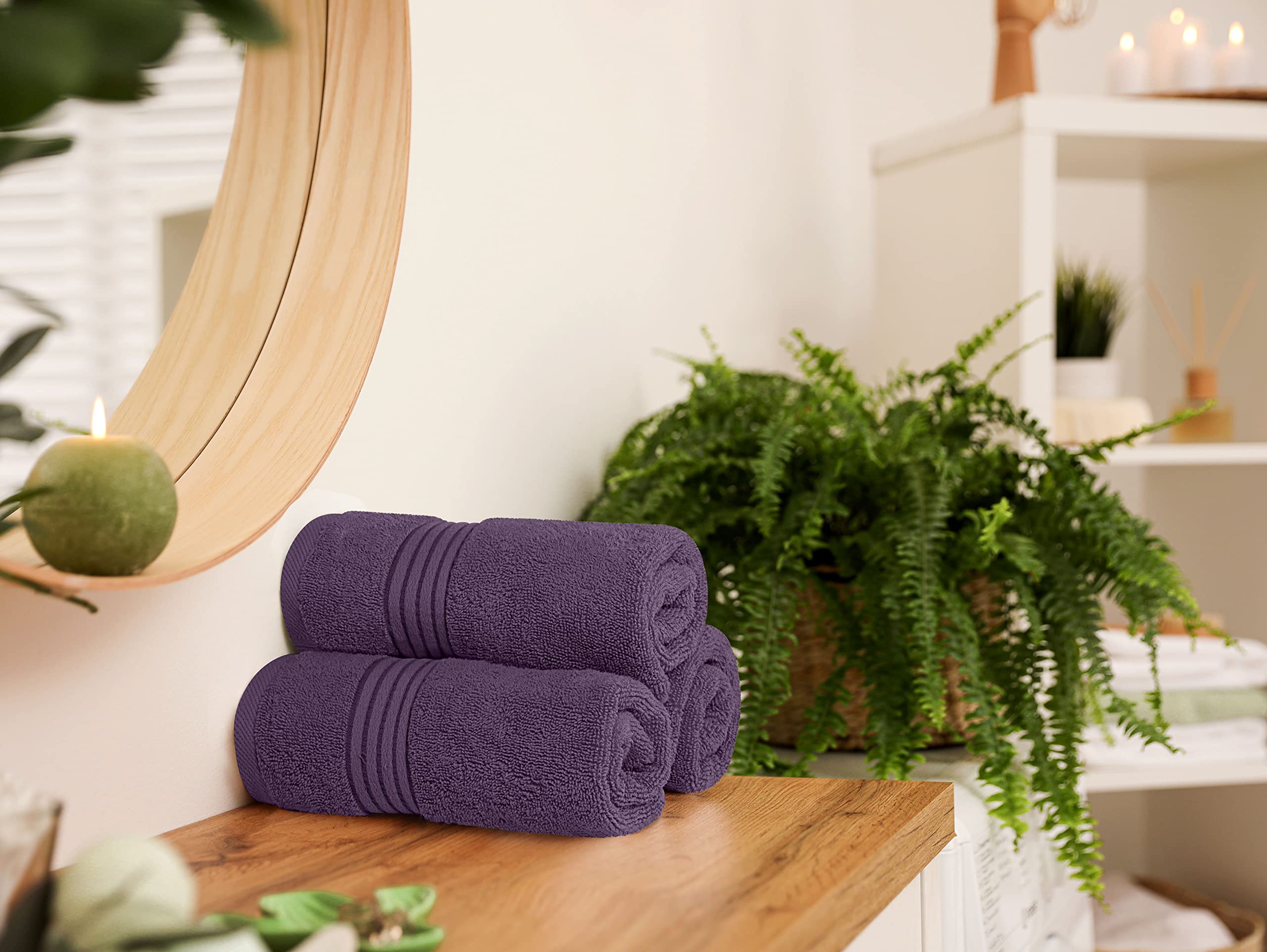 Utopia Towels Asciugamani premium, 100% cotone pettinato filato ad anelli, ultra morbidi e molto assorbenti, 700 g/m², asciugamani extra spessi, 40,6 x 71,1 cm, qualità hotel e spa, 6 pezzi