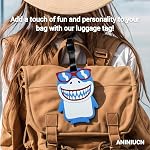 Luggage Tag Cute Funny Silicone ID Luggage Tags for Suitcases Bag Travel Accessories Perfect for Teens Adults, Shark, 4 inches x 2.6 inches x 0.2 inches