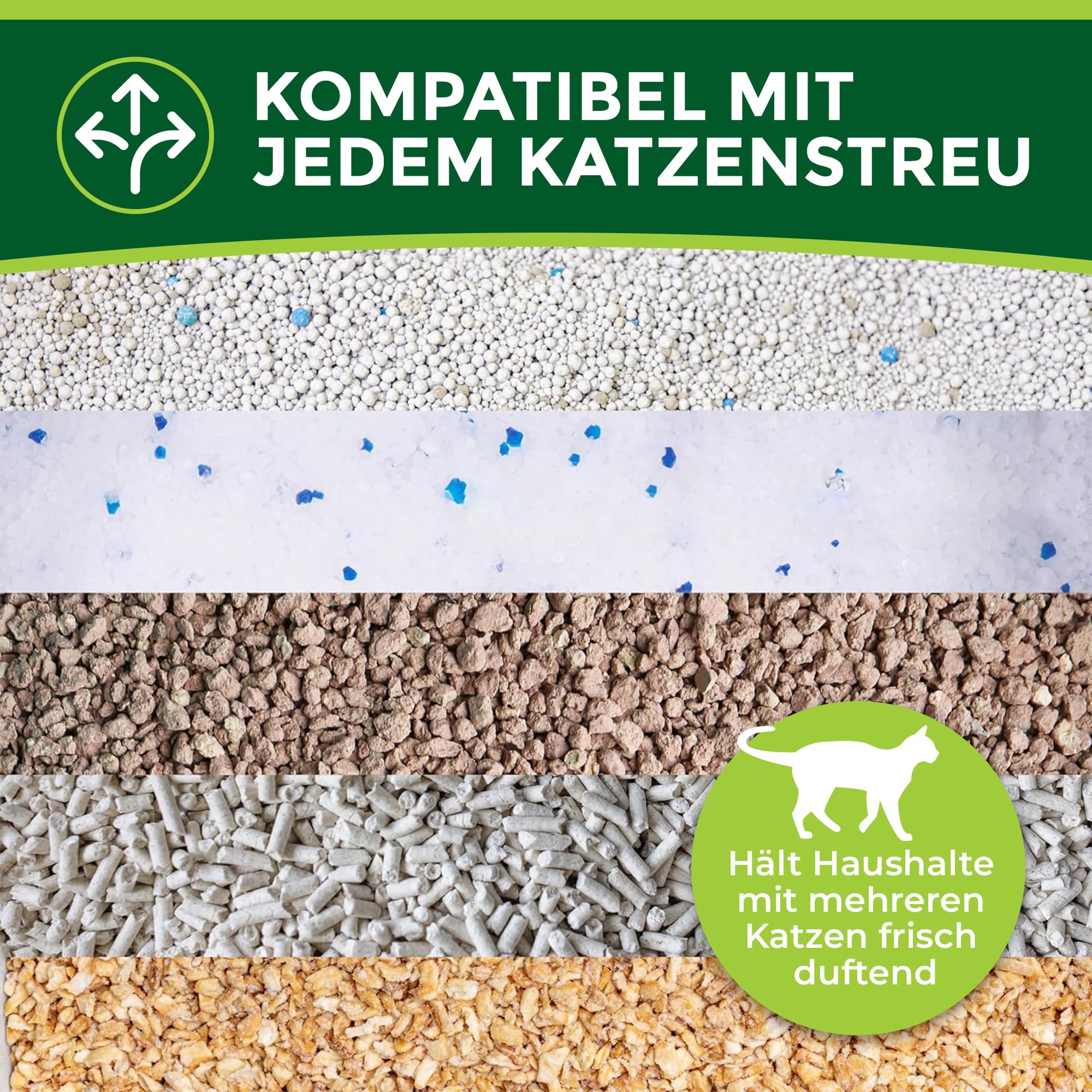 Środek do usuwania zapachów do kuwety dla kotów – z mikroorganizmami przeciwko plamom i zapachom w przypadku moczu kota, 100% naturalny i delikatny – butelka z rozpylaczem 500 ml