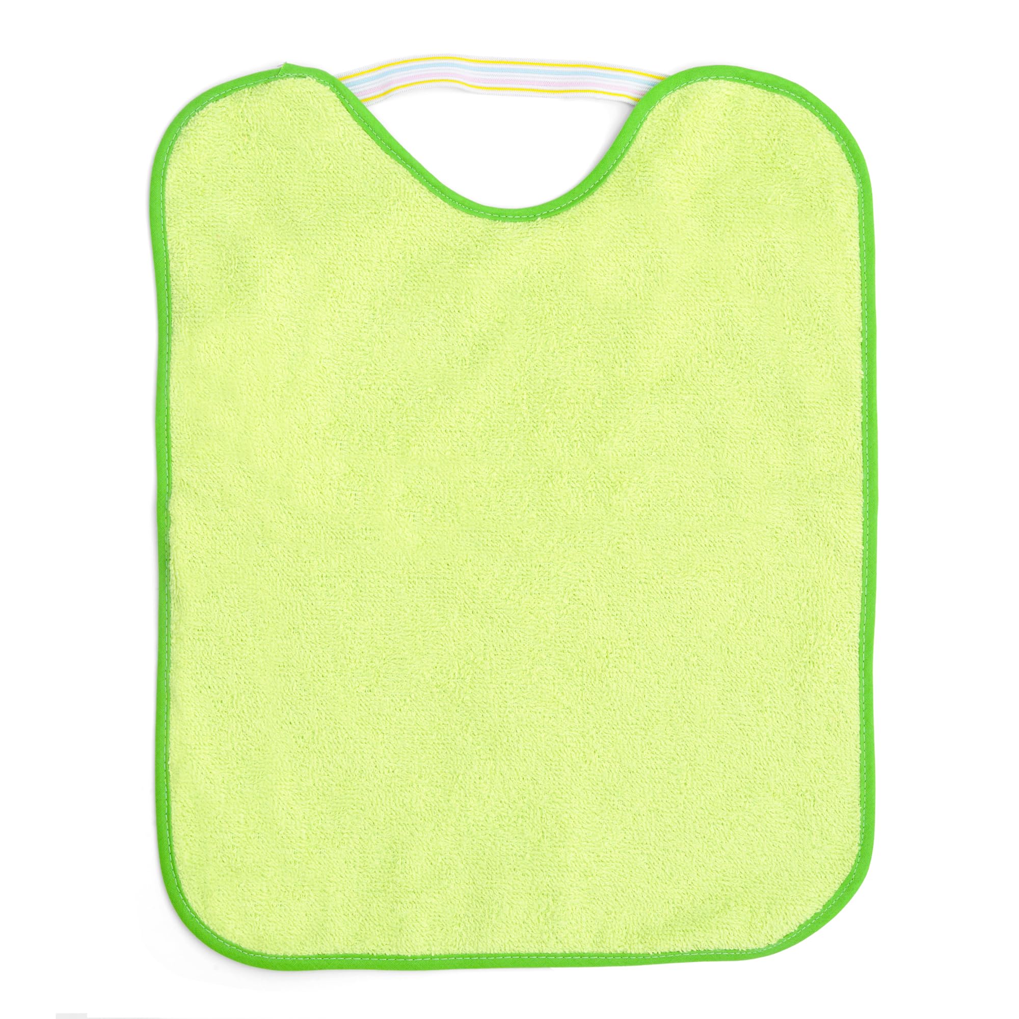 Ti TIN| Lot de 4 Bavoirs Éponges Imperméables| 33x36 cm | 90% Coton 10% polyester - Bavoirs Bébés de plus de 1 an - Fermeture Élastique - Doublure Vinyle - Motif et Couleur unie - 320gr/m²