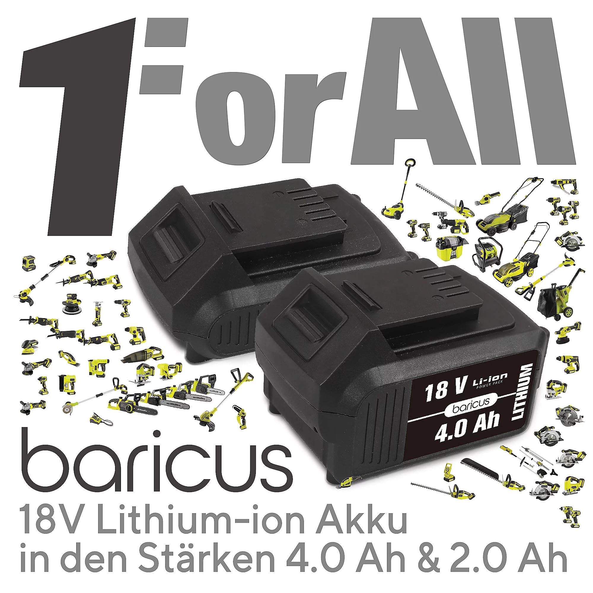 Baricus Akku Rasentrimmer 18V mit Digital Display Schnellwechselkopf Faden & Kunststoffmesser 240/250 mm 7500/9000 U/min Rasenkanten Trimmer B-Ware Inklusive 2.0 Ah Akku & Ladegerät
