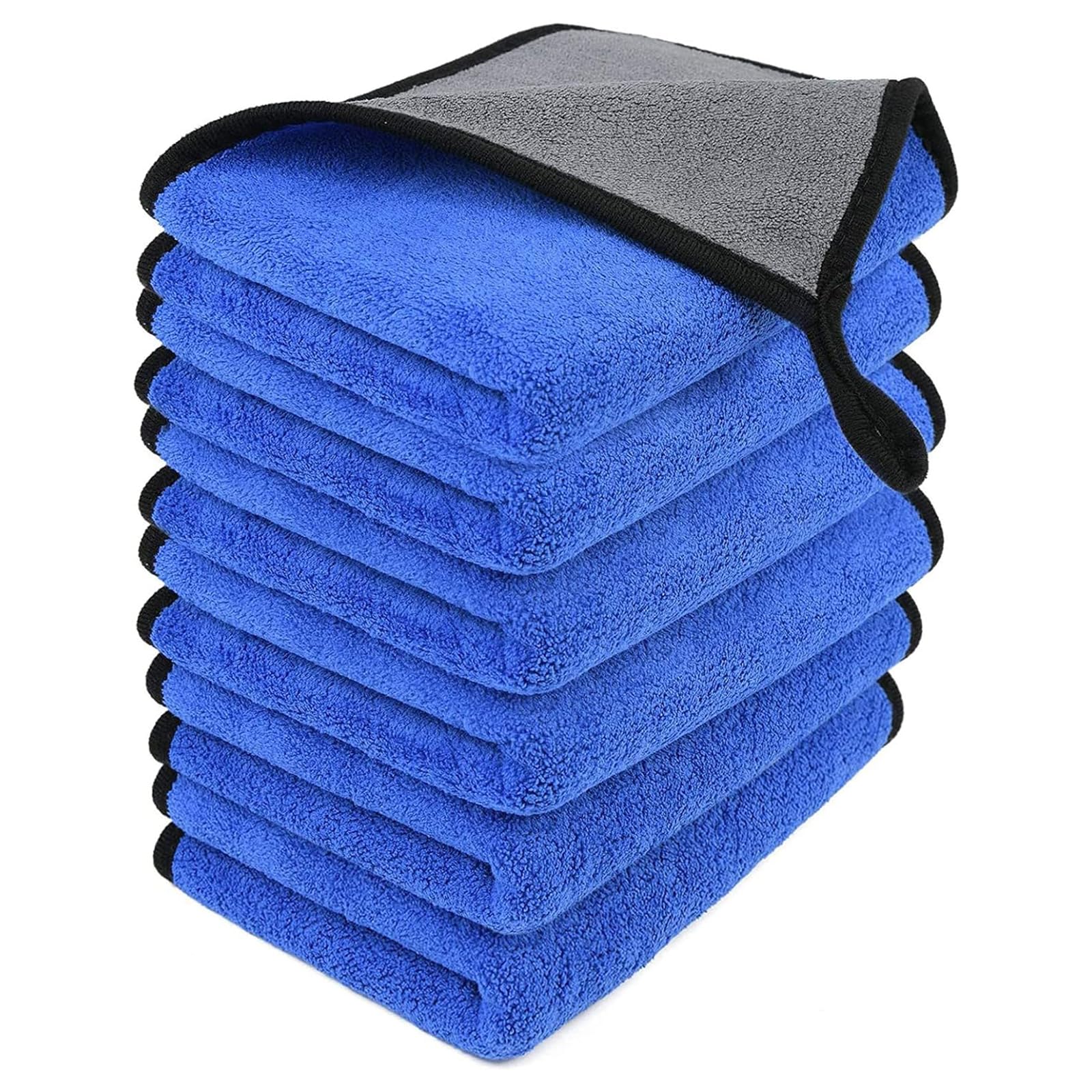 Vbgurr Blue 6Pcs Car Microfibre Cloth, Car Drying Towel (30X40cm, )