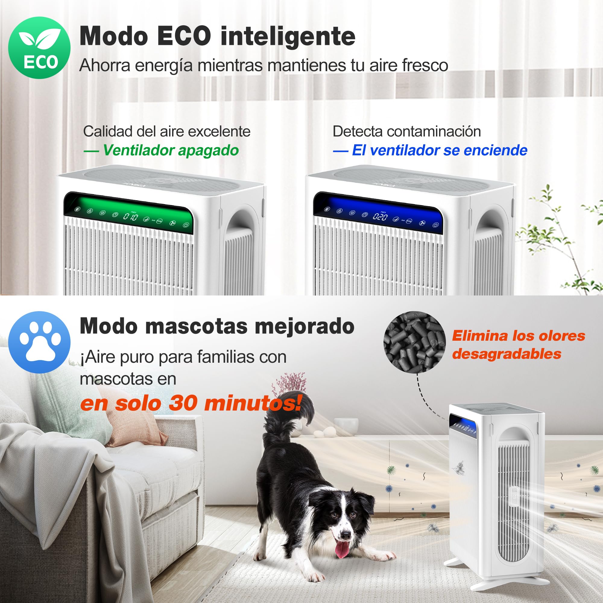 KNKA APH4000 Purificatore d'Aria e Filtri di Ricambio (2 Pezzi) Bundle