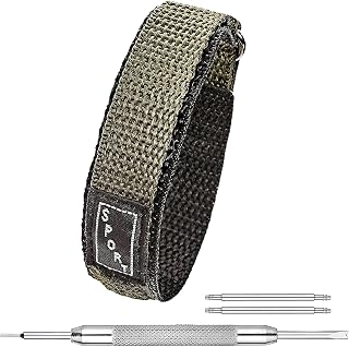 Alpine Sporty Nylon Watch Band | Waterproof Velcro Quick Release Watch Bands |Lightweight & Adjustable Watch Straps for Men |Replacement Watch Band Compatible with Regular & Smart Watches