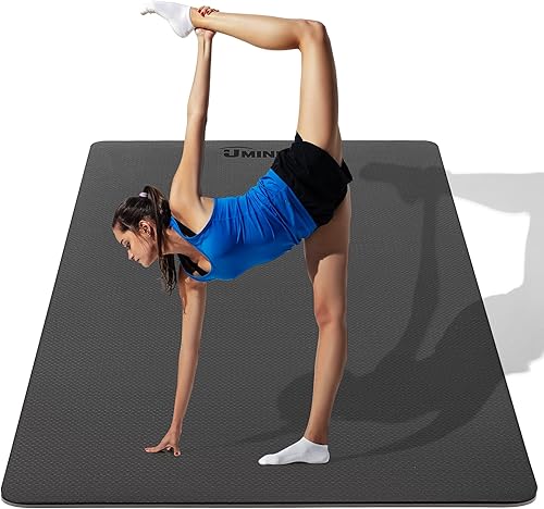 UMINEUX Tapete de yoga grande para hombres y mujeres de 14 y 25 pulgadas, extra grueso, TPE para entrenamiento en casa, gimnasio, antideslizante,