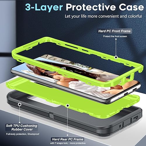 Miniatura 9 de LeYi Funda para Samsung Galaxy S20 Ultra resistente 3 en 1 Samsung S20 Ultra, funda de grado militar a prueba de golpes para Samsung Galaxy S20