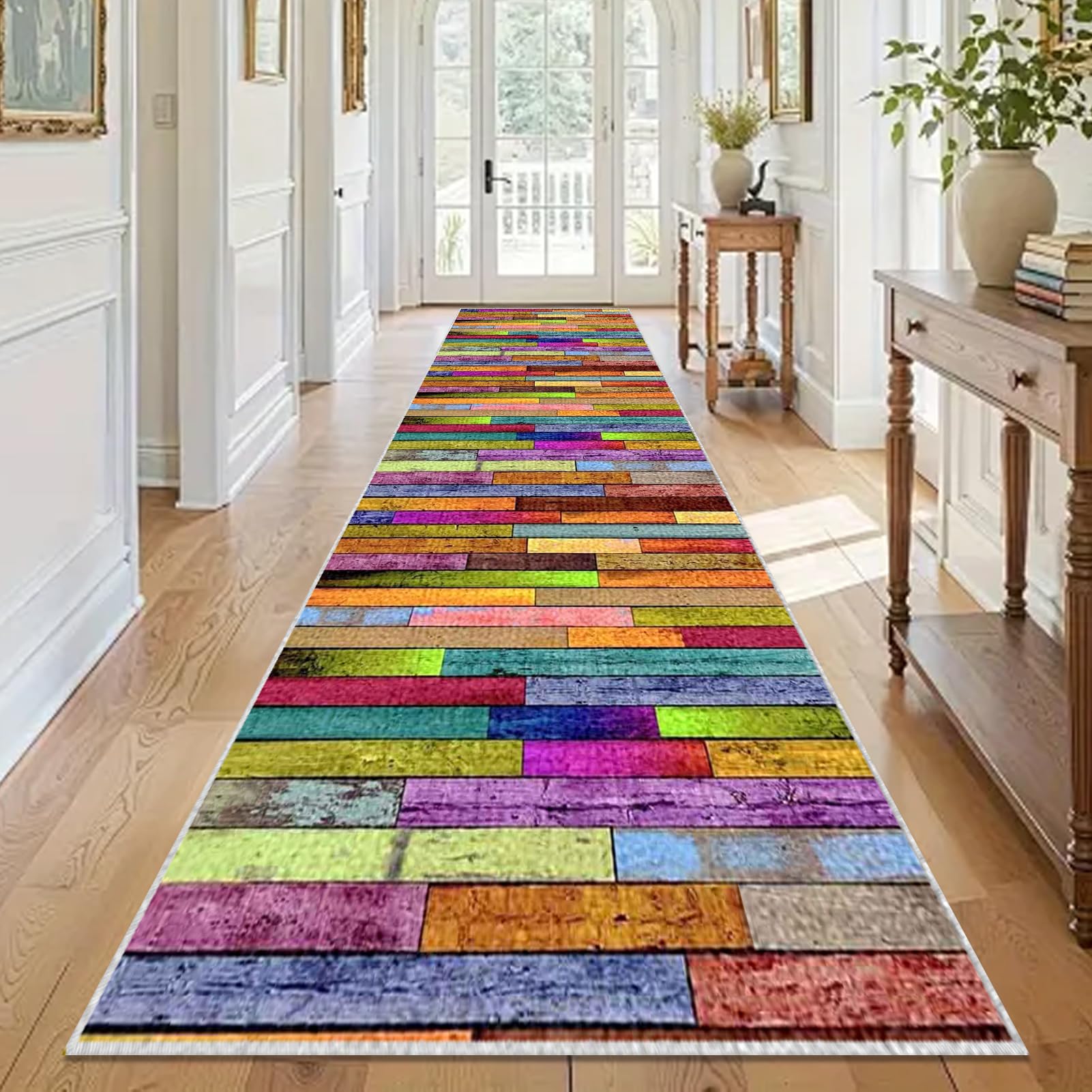 Zmywalny dywanik kuchenny długi korytarz dywaniki 60 x 500 cm antypoślizgowy dywanik do przedpokoju dywaniki antypoślizgowe nadające się do prania wąska długa mata do przedpokoju wejście do korytarza