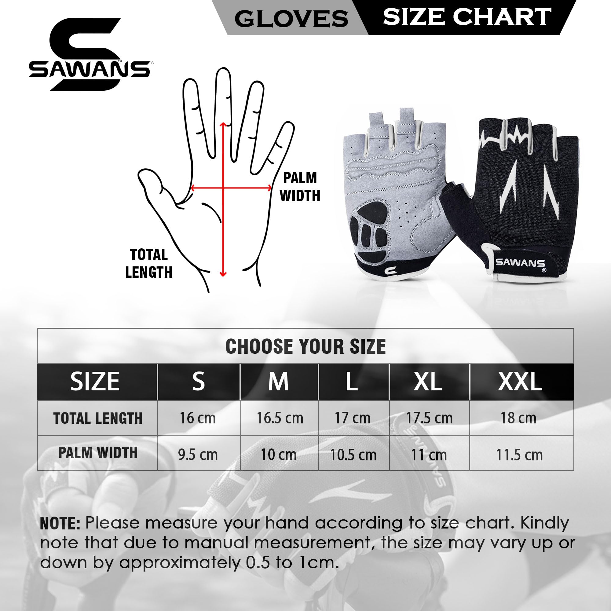 SAWANS Guantes de Ciclismo Medio Dedo Antideslizantes Transpirables para Bicicleta de Montaña