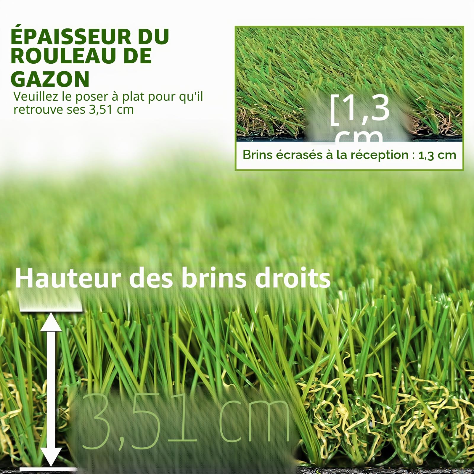 SunVilla Tapis de gazon artificiel réaliste pour intérieur/extérieur pour chiens, 3 x 4 m, tapis d'apprentissage de la propreté et remplacement pour jardin, pelouse, paysage, terrasse, fausse herbe