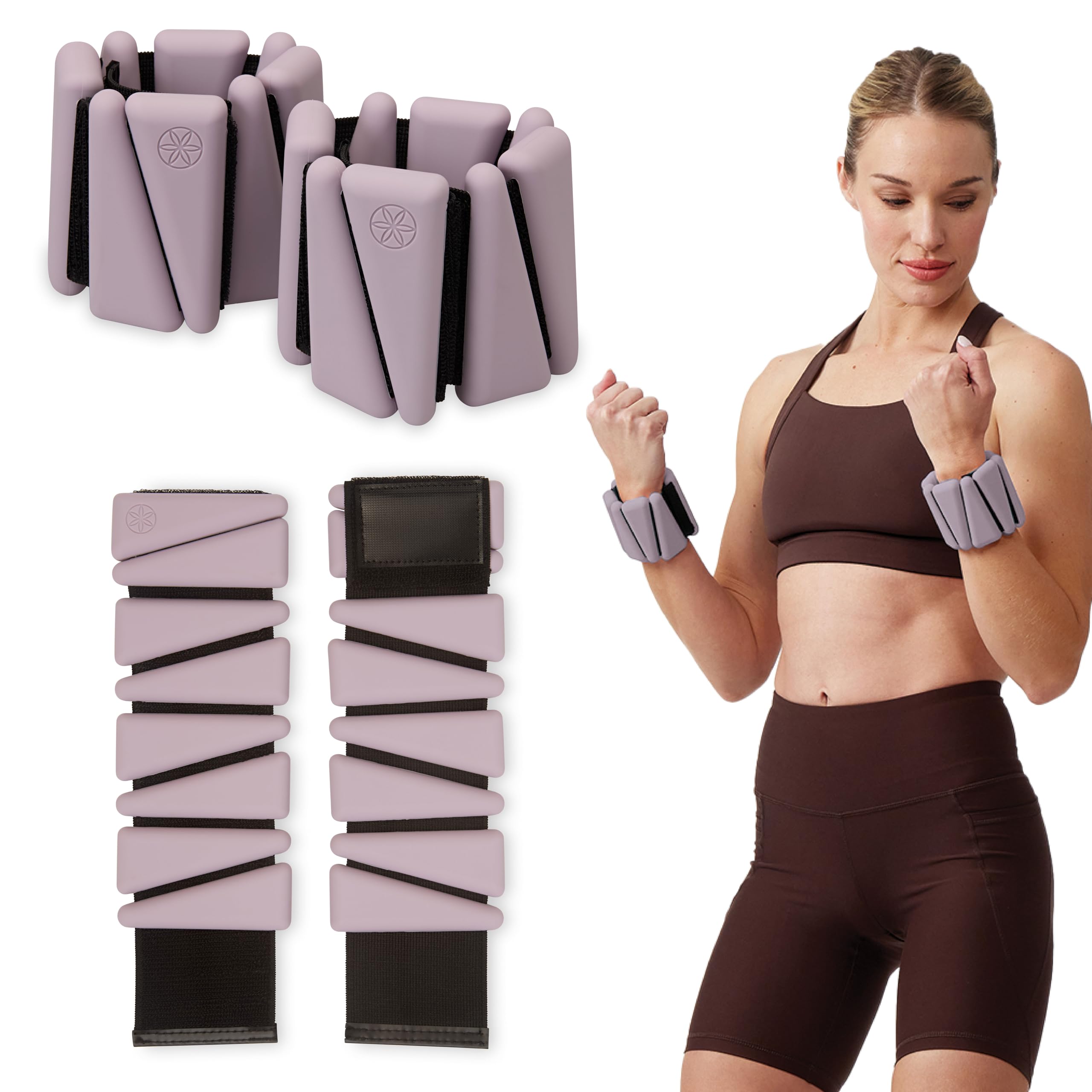 Gaiam Wrist and Ankle Weights Wearable Bracelet to Strengthen Tone Sculpt Adjustable Ankle Weights for Women Men for