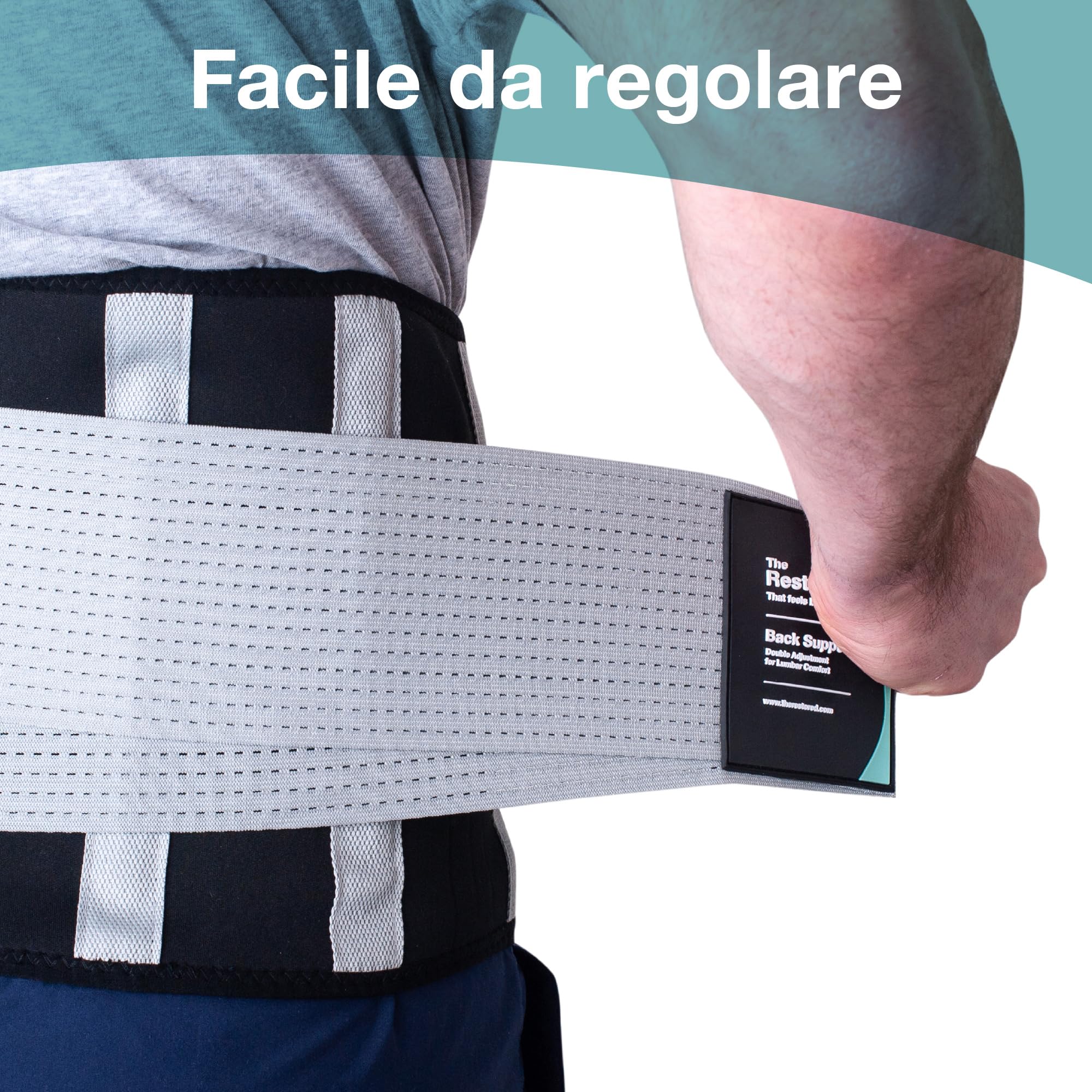 Fascia lombare per donne e uomini - Cintura di sostegno per stabilizzare la colonna vertebrale - Tutore lombare regolabile per il dolore lombare e la prevenzione degli infortuni - L - The Restored