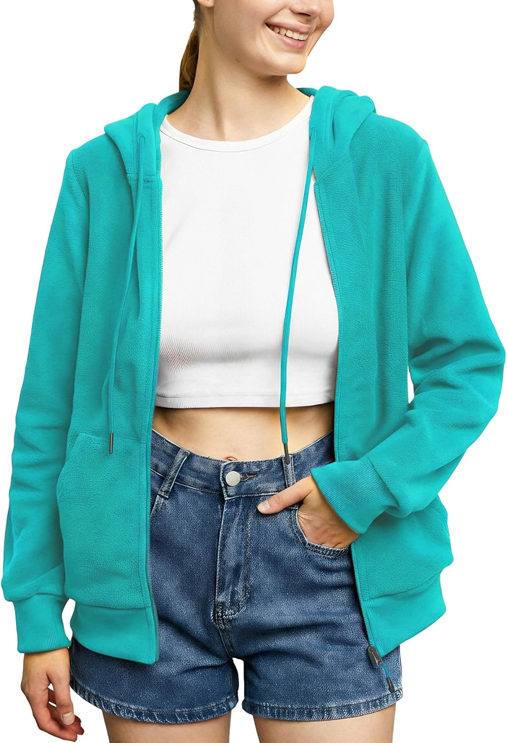 Argstar Women’s Fleece Hooded Jacket with 4 Pockets (S – XXL)