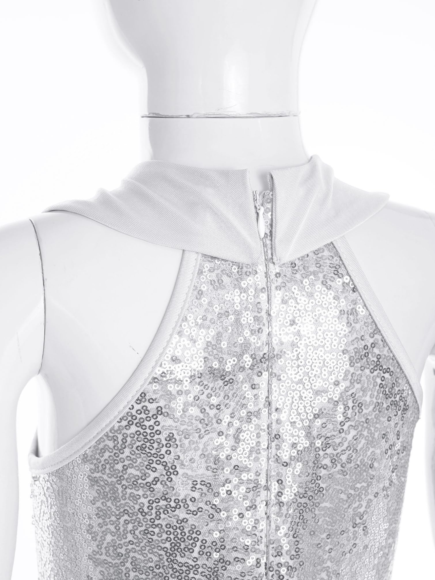 TiaoBug Mono Largo Con Lentejuelas Brillantes Para Niña Maillot De Gimnasia Deportiva Sin Manga Disfraz De Discoteca Hippie De Los Años 70 Y 80 Ropa De Baile