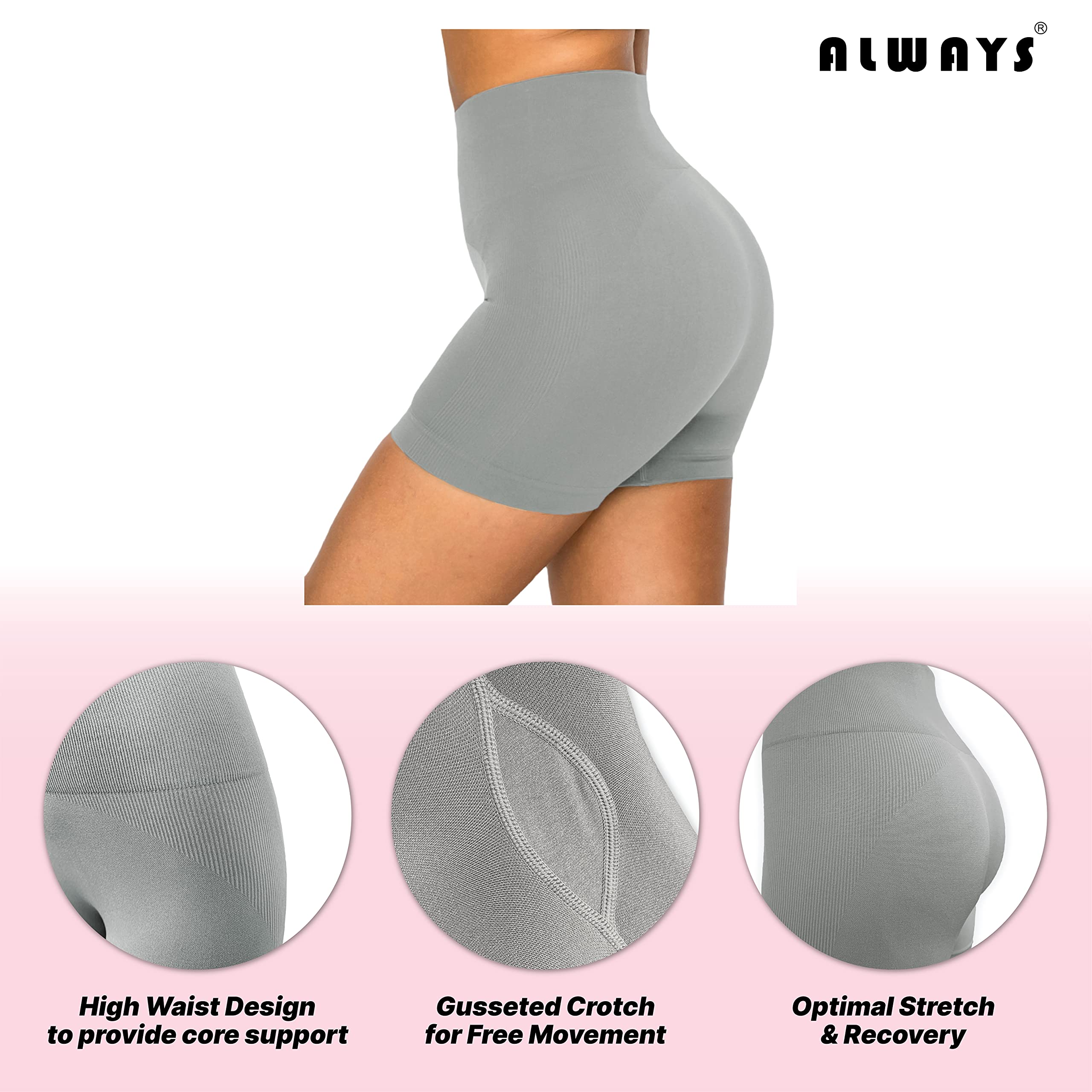 Always Leggings Casuales Suaves para Mujer, sólidos y Estampados, elásticos, cómodos, Piel de melocotón, Pantalones de Yoga