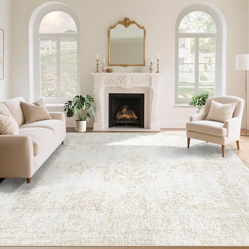 Aoyaomi 8x10 Vintage Boho Moroccan Rug Ivory