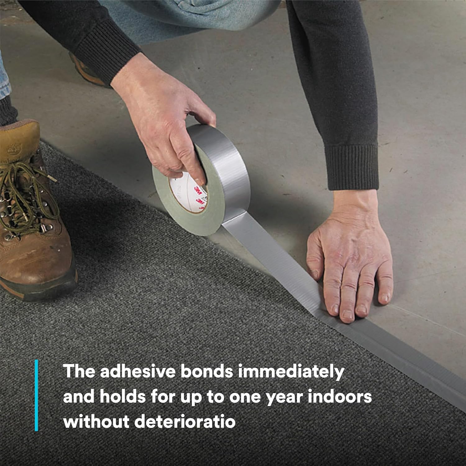 3M 3939 Heavy Duty Duct Tape, Silver, 1.88 in x 60 yd x 9.0 mil – Professional Grade Water-Resistant Duct Tape for Sealing, Holding, Bundling and Reinforcing, 1 Pack