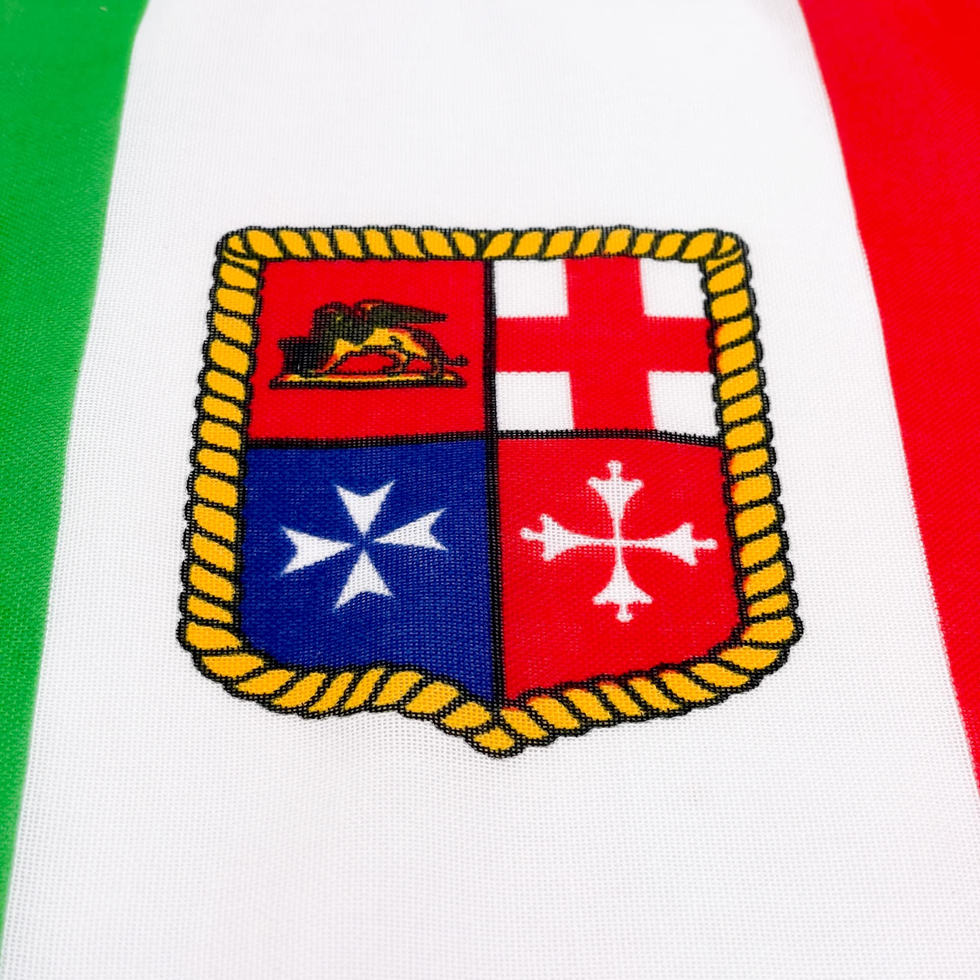 GATE14® Bandiera Italiana Marina Mercantile in Poliestere con Cordino