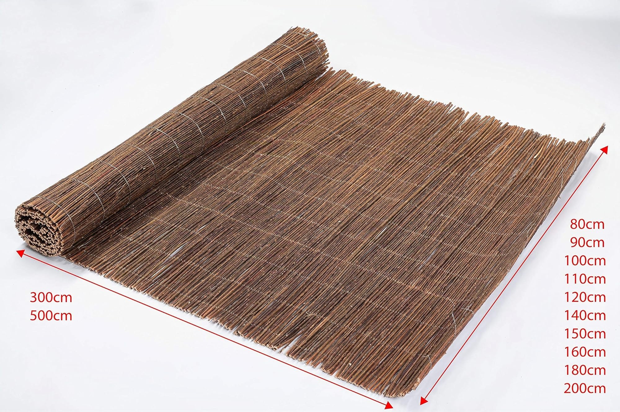 MC.Sammler clôture de Saule pour Jardin et terrasse 22 differents formats (180 x 300 cm) Brise-Vue pour Patio et balcons