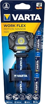 Varta WORK FLEX MotionSensor H20(Kafa Feneri) (Hareket sensörlü) [Enerji Sınıfı A+++]
