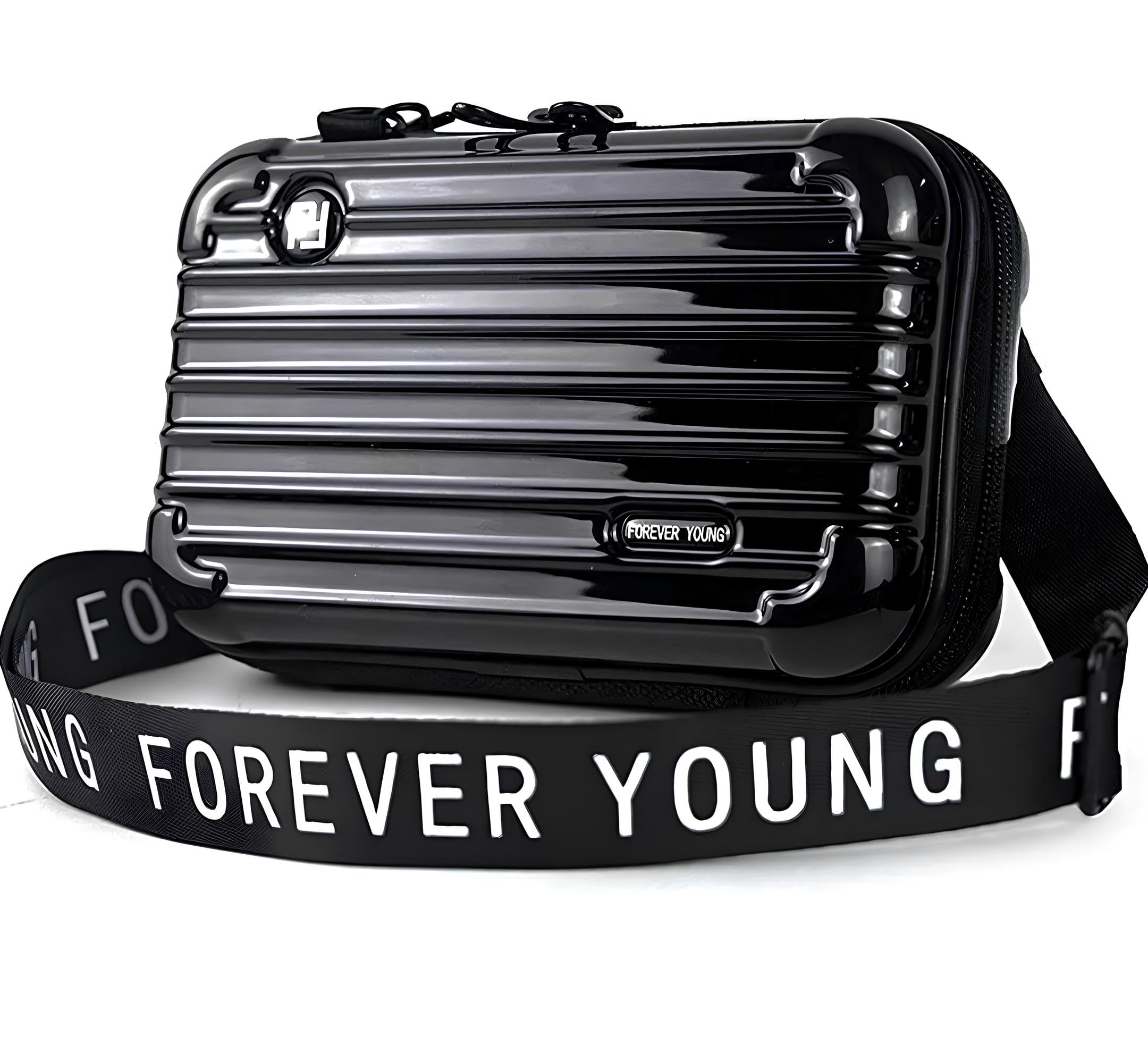 Forever young crossbody & Mini Suitcase Sling Box Bag For Womens And Girls Multi pattern with Detachable Shoulder Strap and Convertible into Cosmetic (B0CHMYF9TV) Amazon Price History, Amazon Price Tracker