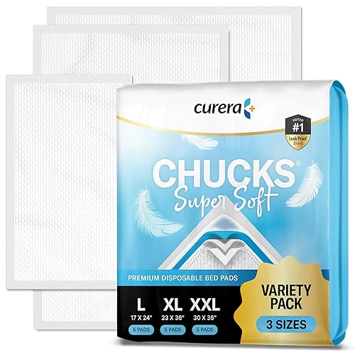 Vista 9 de Almohadillas Chucks Desechables 36 x 36 [Paquete de 50] Almohadillas Chux para Incontinencia, Almohadillas Protectoras Absorbentes de Fluff