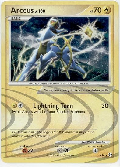 Amazon Com Pokemon Arceus Ar6 Arceus Holofoil Toys Games