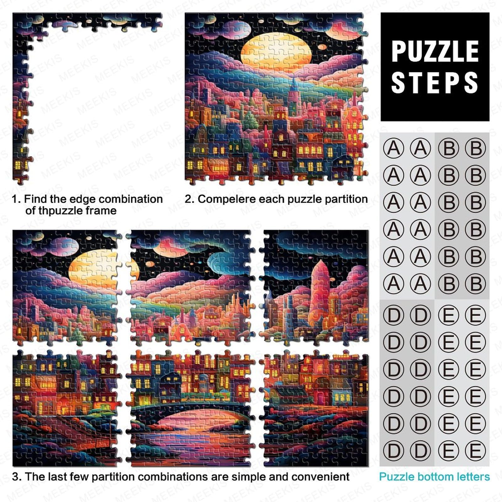 City Night Scenery Puzzle dla dorosłych 1000 sztuk Puzzle dla dorosłych Puzzle Puzzle Zabawki 1000 sztuk Puzzle Wyzwanie Dla Dorosłych Wystrój domu 1000 sztuk (75 x 50 cm)