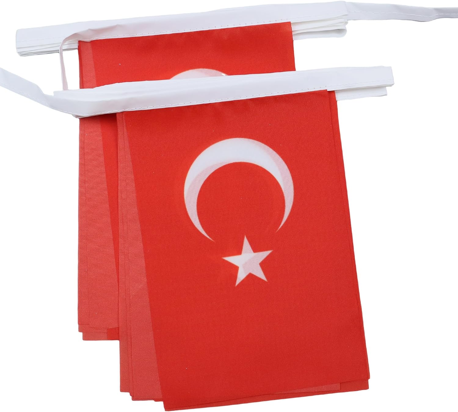 AZ FLAG Turkey 12 Meters Bunting Flag 20 Flags 18'' x 12'' - Turkish String Flags 30 x 45 cm