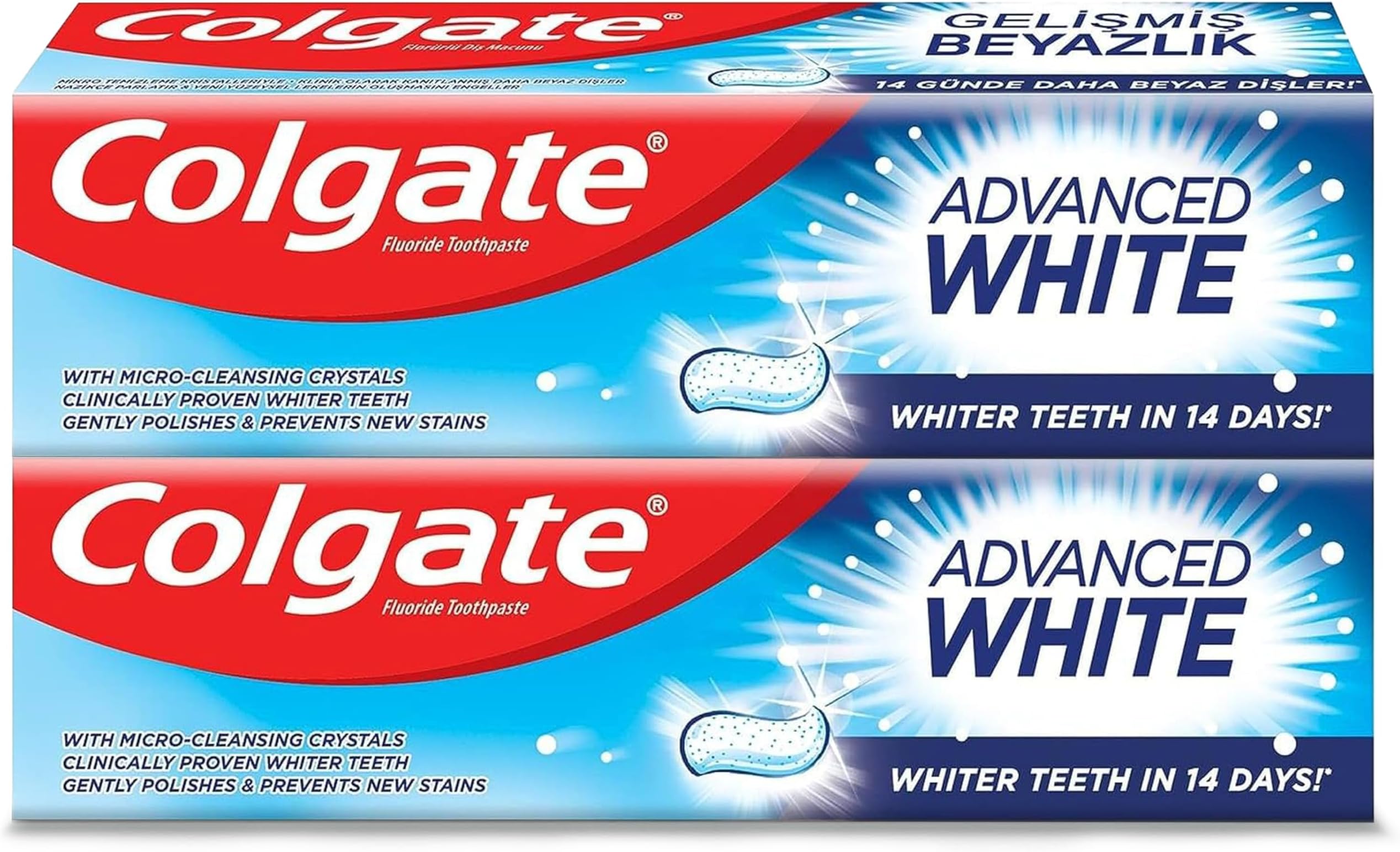Toothpaste Advanced White, Whitening Toothpaste, 2x100 ml, 2 Pack