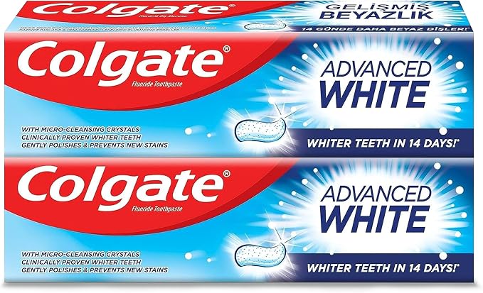 Colgate Toothpaste Advanced White, Whitening Toothpaste, 2x100 ml, 2 ...