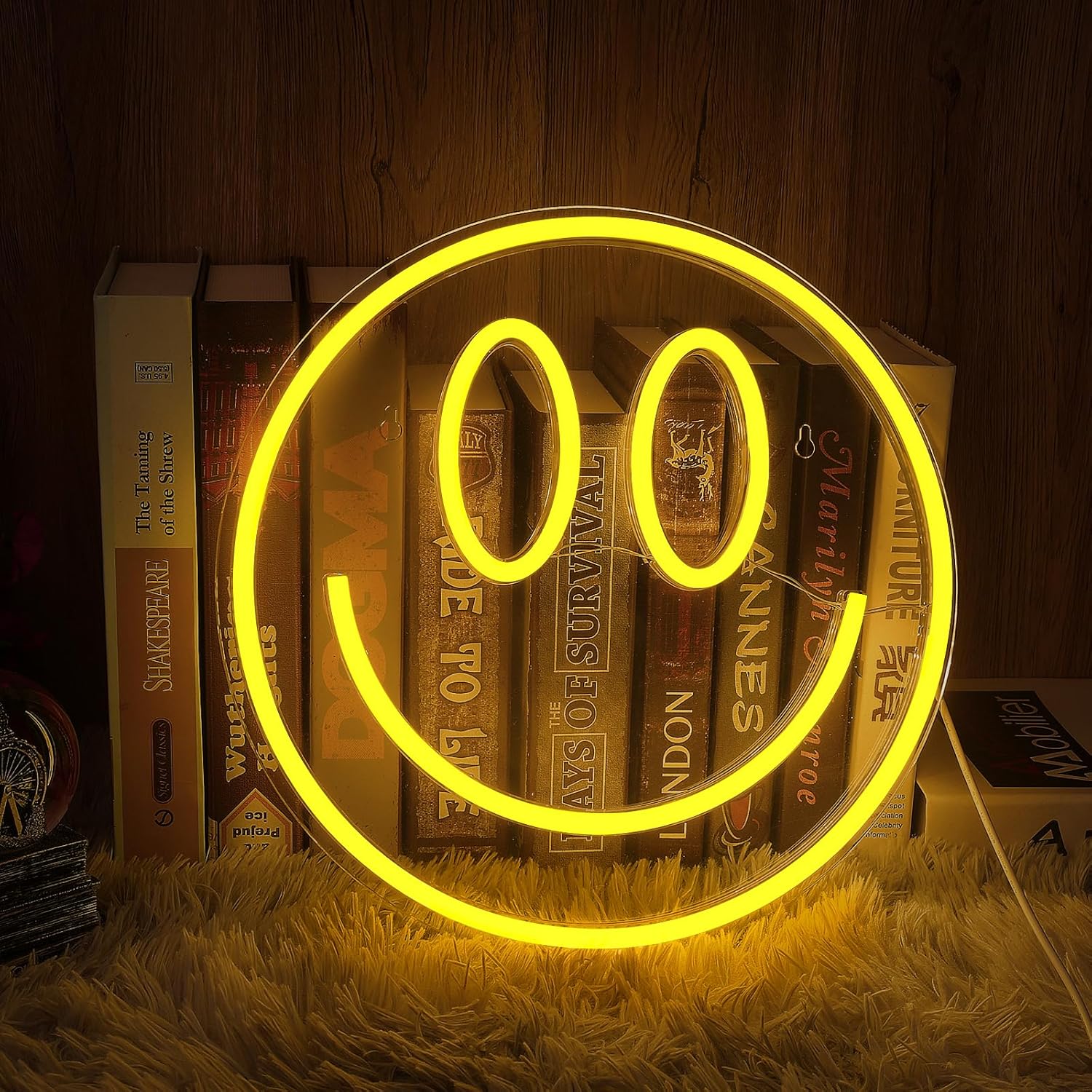 Smile Neon Signs Decorative Bright Night Light for Wall Decor 16''x 7'' Size LED Light Neon Sign Art Decorative Night Lights for Bachelorette Party, Engagement Party, Birthday Party,Wedding