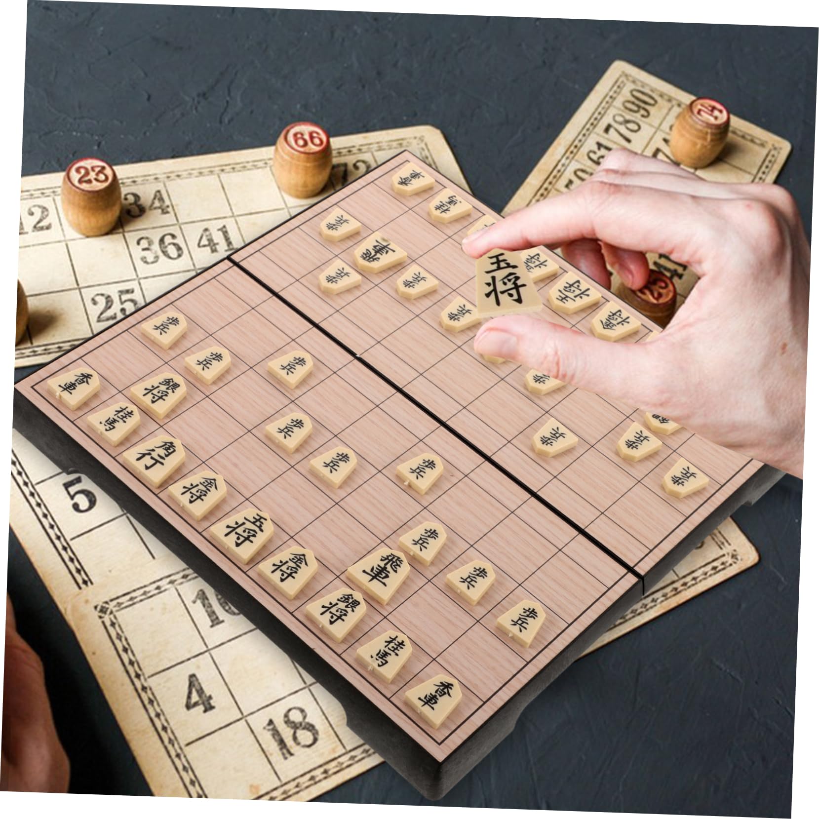 Gioco di Shogi Pieghevole Magnetico in Ps da Viaggio | Scacchiera Portatile, Intrattenimento On The Go, per Adulti e Appassionati