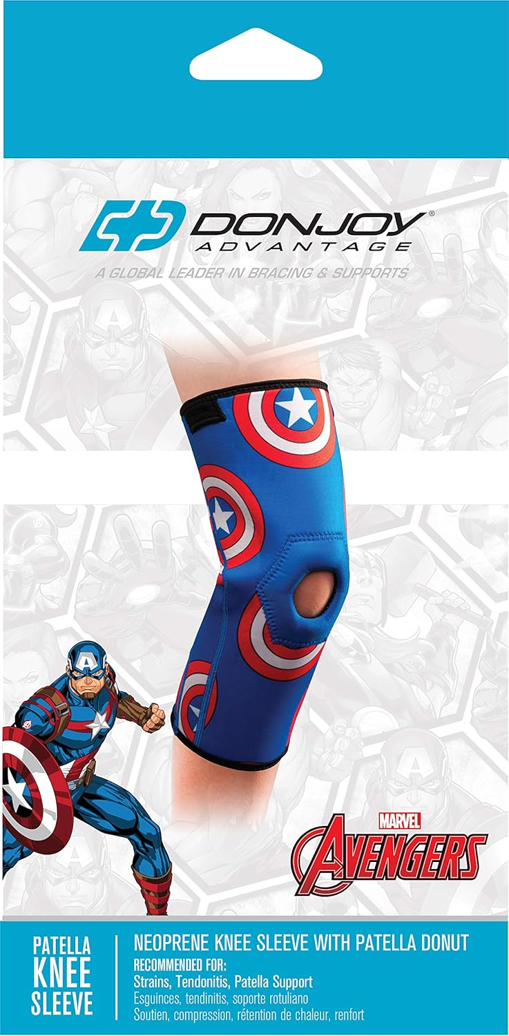 DonJoy® Advantage Kid’s Patella Knee Sleeve Featuring Marvel - Captain America XX-Small