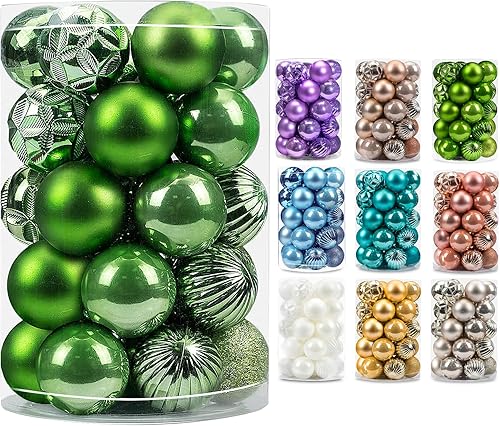Miniatura 1 de AMS Mini adornos de bola de Navidad de 34 quilates, decoraciones de fiesta, inastillables, colgantes para decoración de árbol de Navidad (1.57