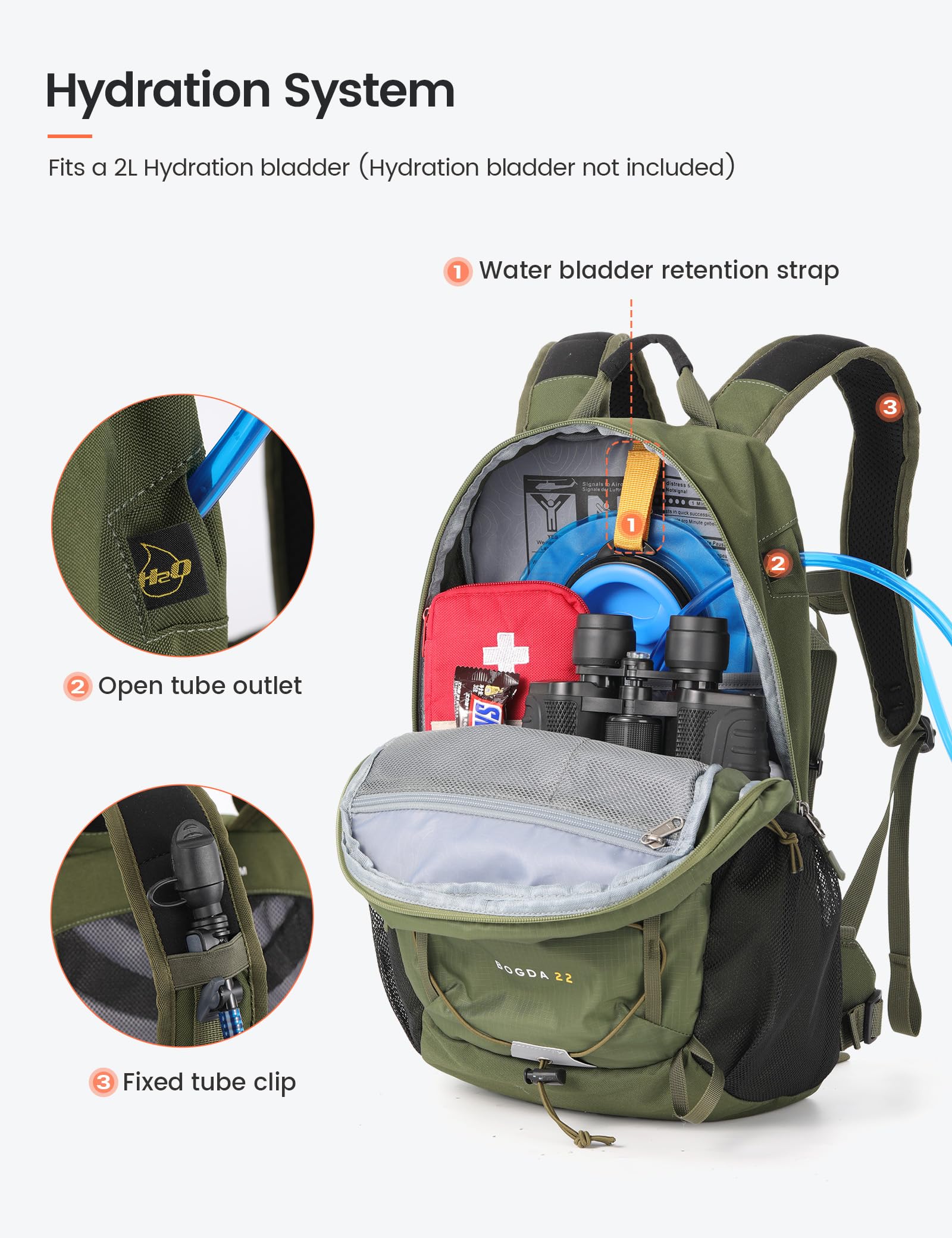 SKYSPER 22L Zaino da Trekking Uomo Donna Zaino Escursionistico | Leggero Zaino Montagna Antifurto in Air Mesh Traspirante per Escursionismo Viaggio Gite Giornaliere