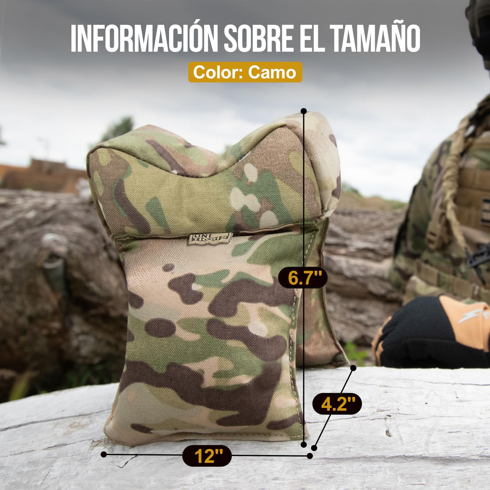 OneTigris Cojín para armas, cojín delantero relleno, bolsa de descanso para caza al aire libre, campo de tiro, deportes de tiro, práctica de tiro